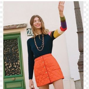 Frances Valentine quilted orange skirt
